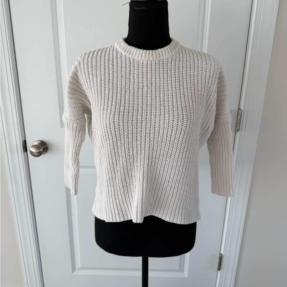 Madewell cropped cream sweater